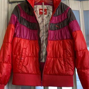 Puma brand quilted winter sports jacket for women, beautiful warm colors, g10/12